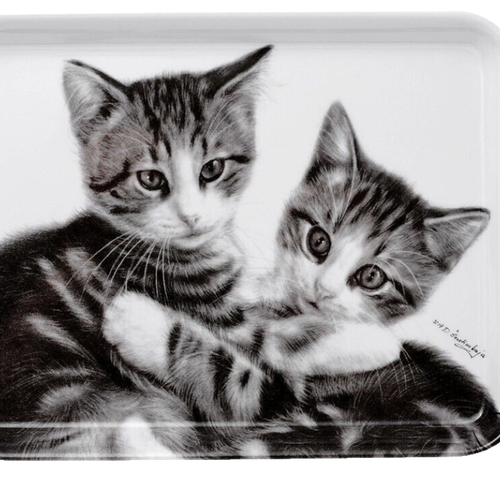 Ashdene Scatter Tray Food Cake Sandwich Snack Plate Cat Kittens Cuddling NEW - Picture 3 of 5