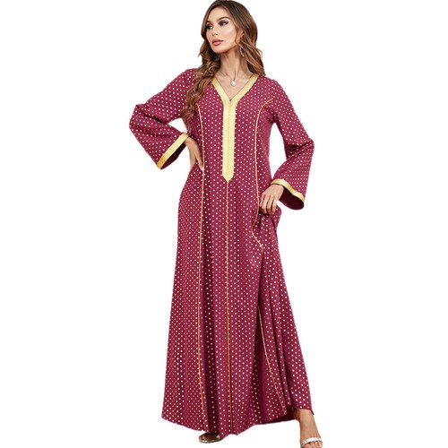 Muslim Floral Kaftan Islamic Women Maxi Dress Ramadan Dubai Caftan Moroccan Gown - Picture 215 of 216