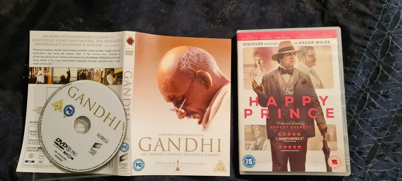 The Happy Prince Dvd  Watched Once plus Gandhi Disc and Sleeve