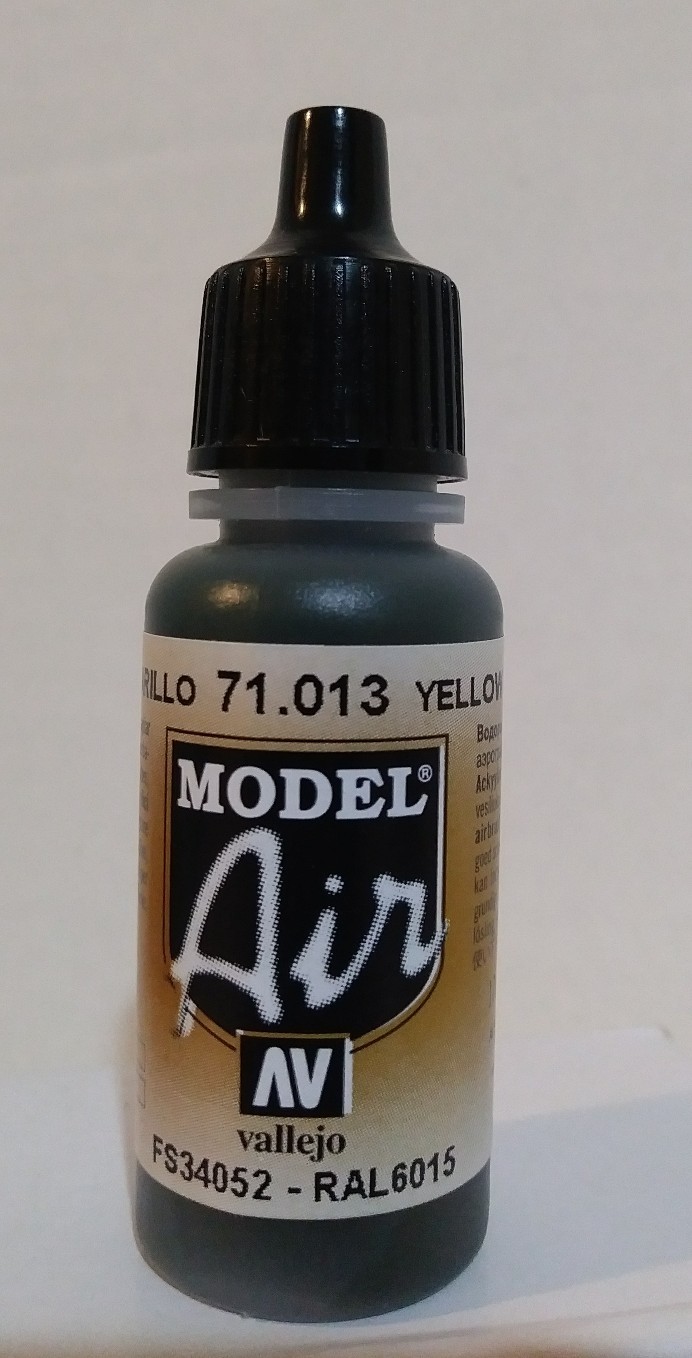 Vallejo Model Air acrylic paint 71.013, Yellow Olive 17ml. eBay