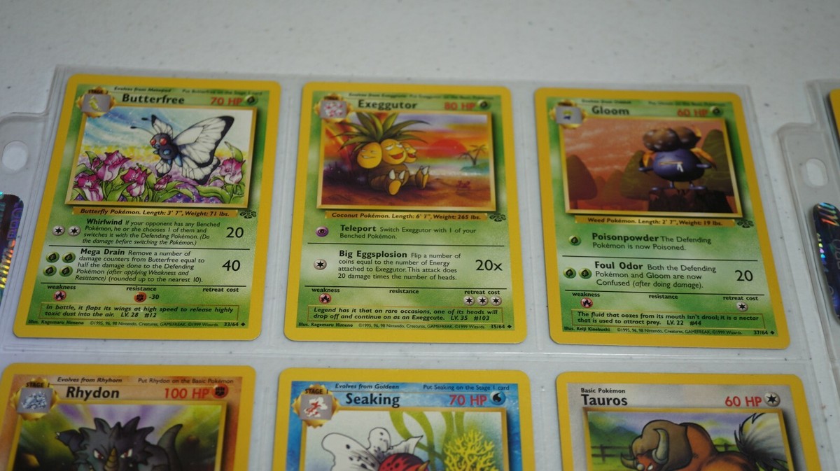 Pokemon 1999 Jungle Set Cards Lot (18) # 33, 35, 37, 45-48 50-60