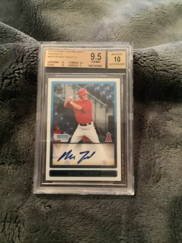 2009 Bowman Chrome Mike Trout Rookie Auto 9.5 10 Auto W 2 10s