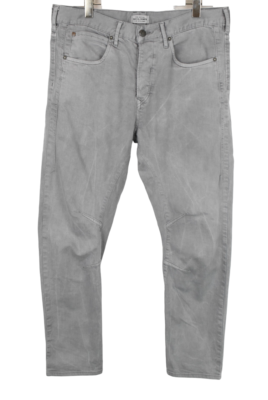 【2plan】Luke Teen Grey Washed Denim Pants JACK & JONES Luke Anti Fit Jeans Men's W34/L32 Button Fly
