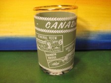 Niagara Falls Rainbow Bridge Canada Small Collectible Juice Glass 1974