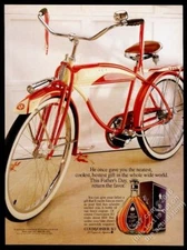 1989 vintage 1950s cruiser bike photo Courvoisier XO Cognac vintage print ad