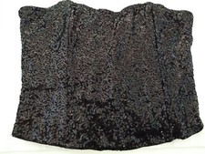 New With Tags I Saw It First Black Sequin Bandeau Corset Top Size 12