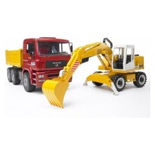 Bruder Camion Man e Escavatore scala 1:16 LIEBHERR 02751