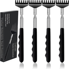 4 Pack Back Scratcher Extendable Metal Portable Back Scratcher for Men Women Adu