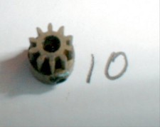 10 Tooth Brass Slot Car Pinion Gear  Set Screw 48 Pitch .078" Armature Shaft