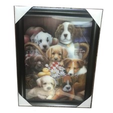 Quadro 3D lenticolare arte arredamento casa effetto profondità stampa cuccioli