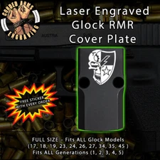 75th Ranger Skull-Laser Engraved RMR Cover Plate for Glock 19 17 23