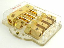 4-Way Power MAXI Fuse Holder Distribution Block 3 4 Gauge in - 4 8 Gauge Out
