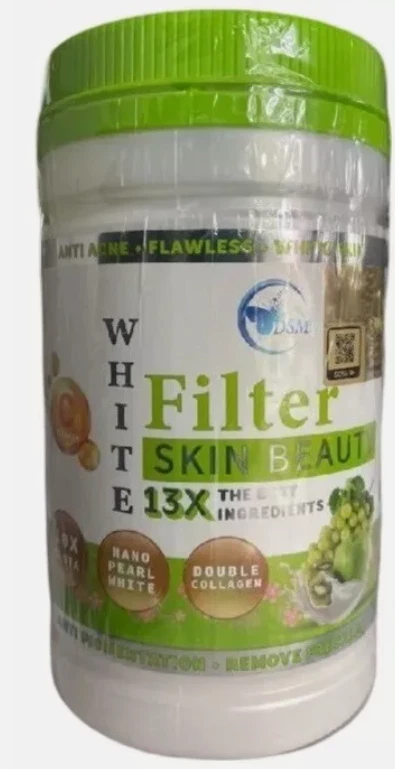 1 x Phyto Filter White Skin Beauty Collagene Whitening Powder di DSM Fresh Stock - Immagine 2 di 4