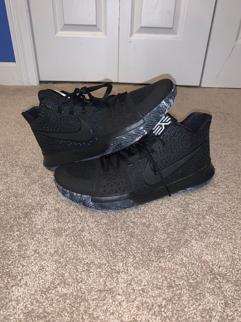 kyrie 3 triple black marble