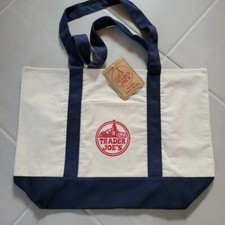 Trader Joe's Reusable Canvas Eco Tote Heavy Duty Bag BL