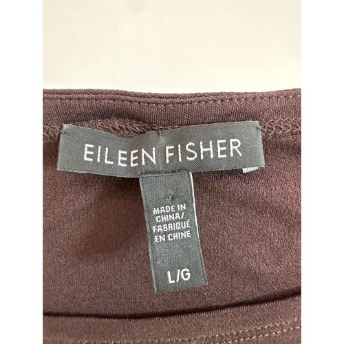 Eileen Fisher 100% Silk Long Sleeve Sheer Bottom Womens Top Size L - Picture 7 of 11