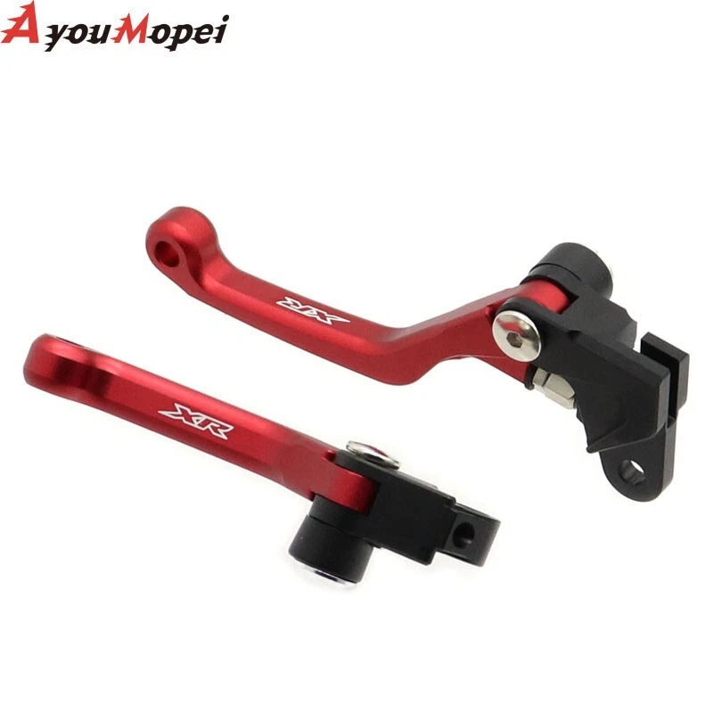 Palancas de embrague de freno pivote XR rojo XR 250 XR 400 para HONDA XR250 XR400 XR 250/400 Foto 3 de 4
