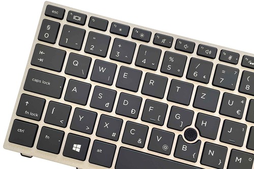 Backlit Hungarian Keyboard for HP EliteBook 830 G5, 830 G6, 836 G5 Silver frame - Picture 2 of 7