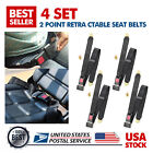 4 Car Seat Belt Lap 2 Point Safety Black Adjustable Fit For Kenworth Genuine