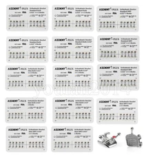 AZDENT + PLUS Dental Orthodontic Brackets Standard Roth/MBT 018/022 345 Hooks