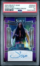 2024 Select WWE Solo Sikoa Signature Purple /35 PSA 10