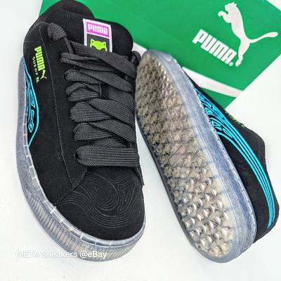 #ad Puma XL Alien US 13 Men#x27;s Black Blue Retro Suede Lifestyle Rare 402245 02 New $66.29