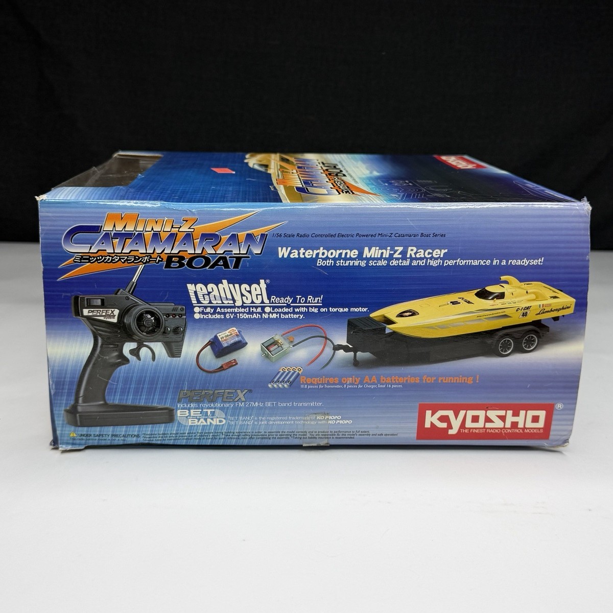 Kyosho Mini-Z C1 Catamaran Lamborghini Boat Racing Boat Yellow 1