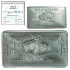 1 Troy Ounce (Oz) Bullion Titanium Bar Paperweight Metal with Cer