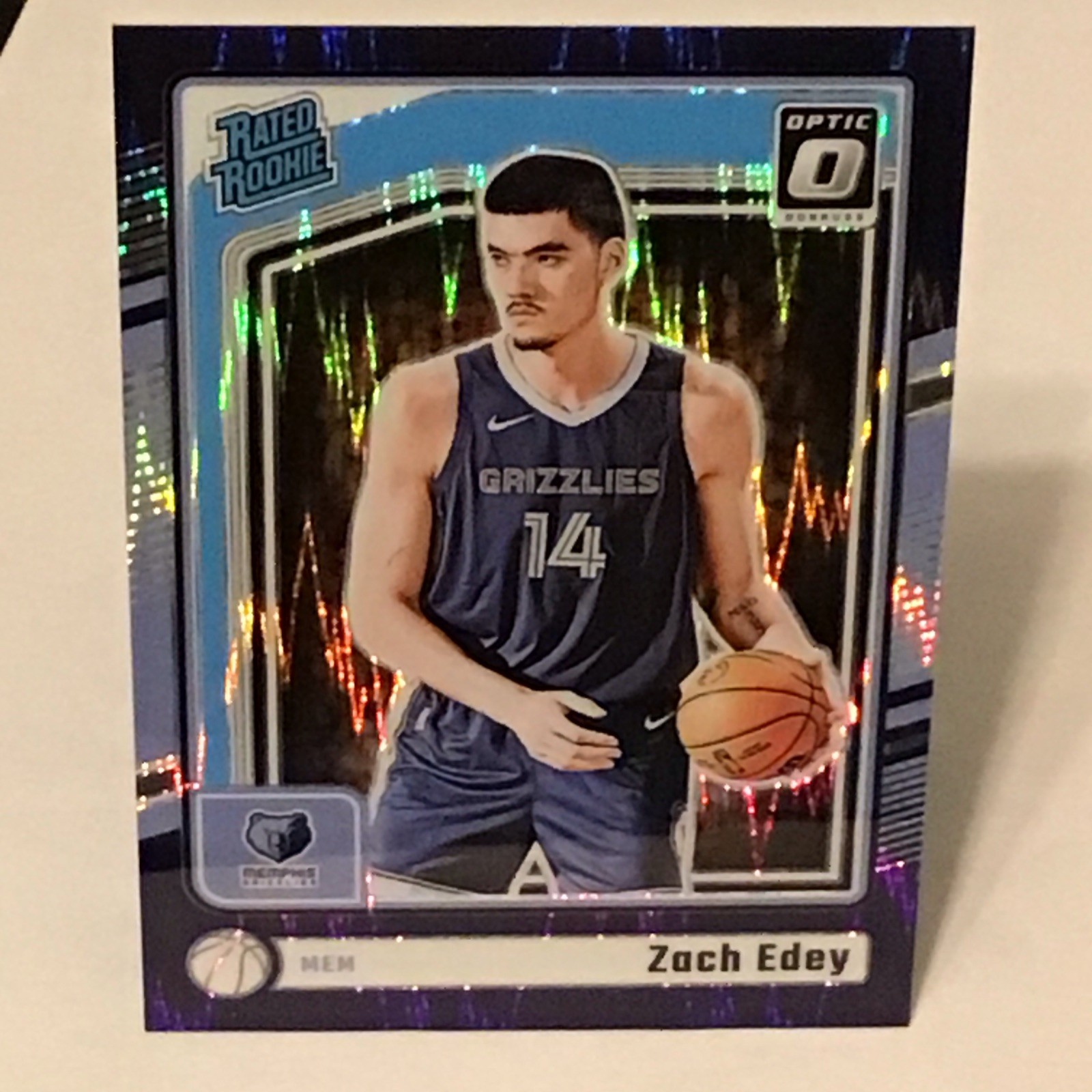 2024-25 Donruss Optic #288 Zach Edey Purple Shock
