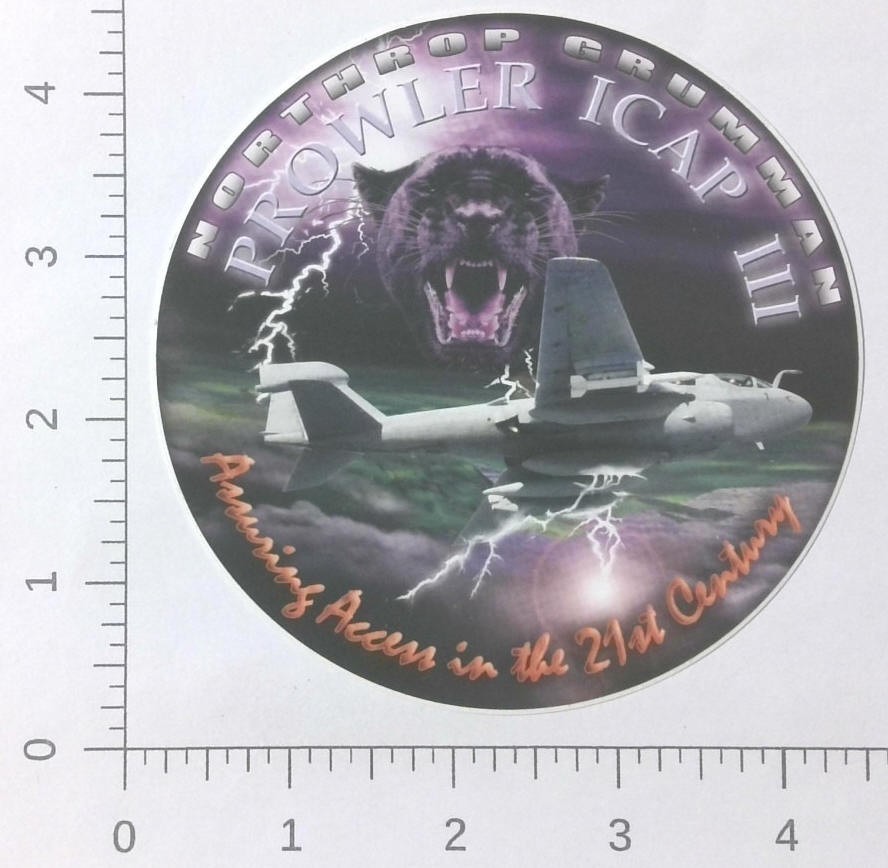 Vintage Northrop Grumman Prowler ICAP III Aircraft Advertising Sticker Decal