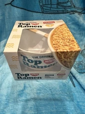 Nissin Top Ramen Noodle Bowl and Chopstick  Spoon bundle New in box