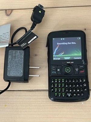 Working Pantech Razzle TXT8030 - Black ( Verizon ) Very Rare MP3 Swivel Phone