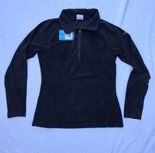 Columbia Glacial IV 1/2 Zip Women  s M Black Fleece Pullover Long Sleeve