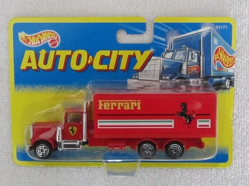 Vintage 1994 Corgi Hot Wheels Auto City Ferrari Truck – Sealed Bilingual Card