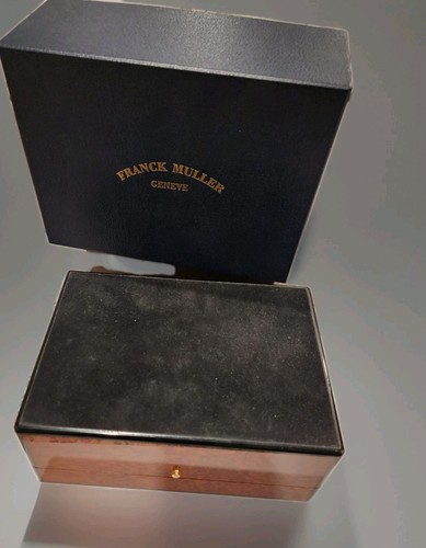 Franck Muller Watch Storage Box Empty Brown Enameled drawstring Authentic - Picture 9 of 12