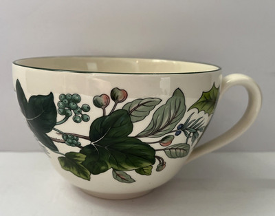 Spode Green Garland Jumbo Ceramic Cup Discontinued, Made in England, HTF