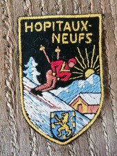 Écusson ancien brodé HÔPITAUX NEUFS 