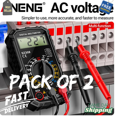 2 pcs LCD Digital Multimeter AC DC Voltmeter Ammeter Ohmmeter Volt Tester Meter