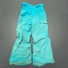 Columbia Snow Pants Girls XS 6/7 Blue Insulated Fleece Lined Outgrown Winter