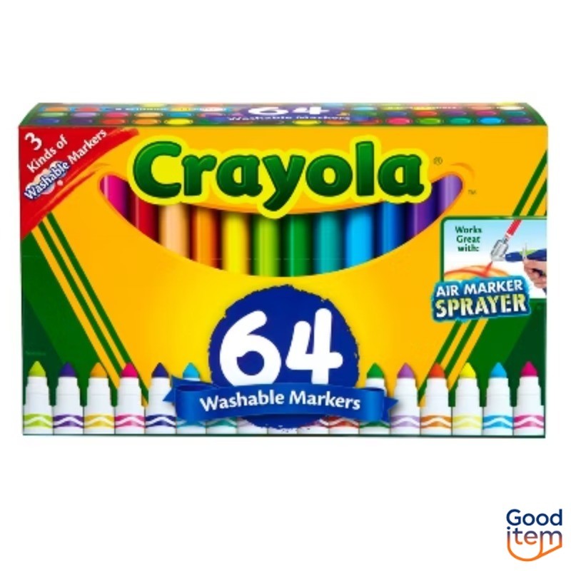 Crayola 64ct Washable Broad Line Markers, With Gel & Window 