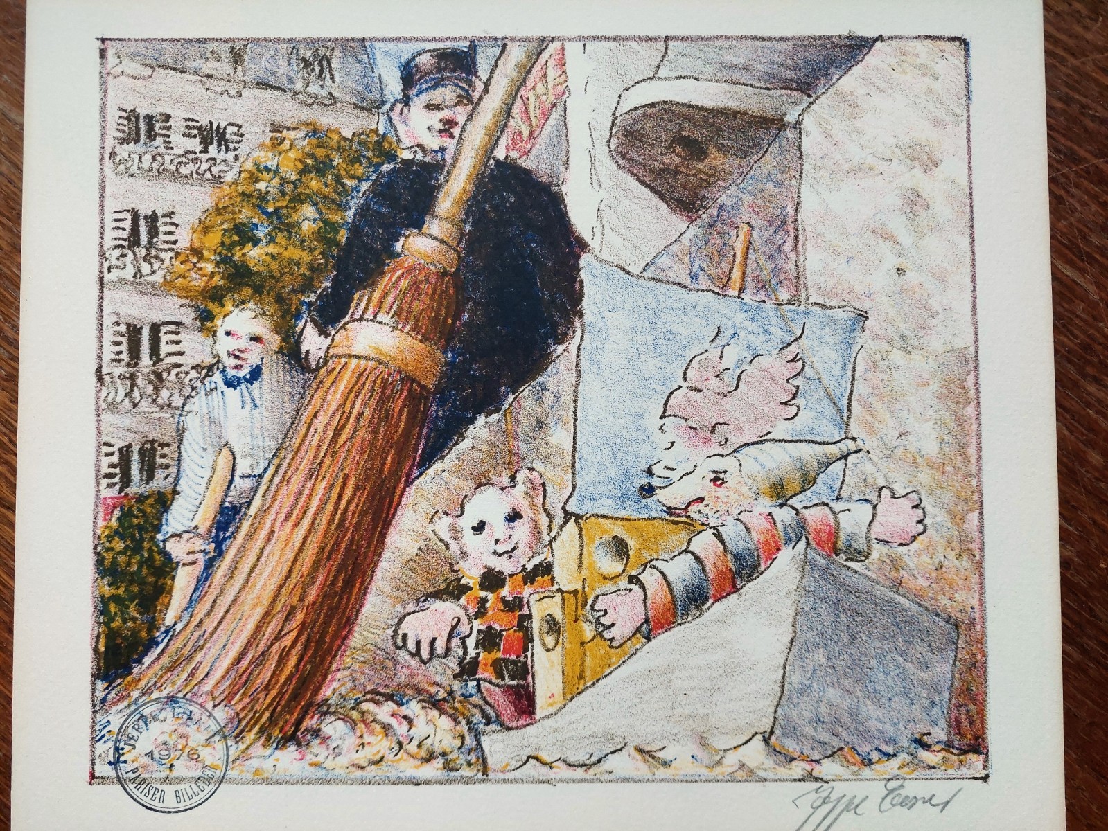 Jeppe EISNER Signed lithograph, 1976 / Original print by Eisner