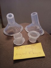 Pumpin Pals Flanges Set Pair Clear Silicone Extra Small Pump Parts Lot