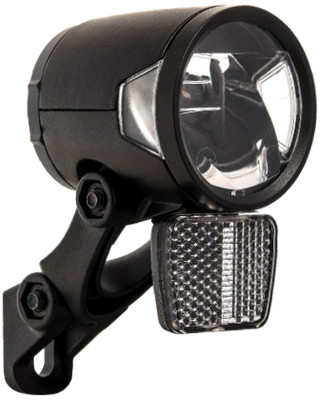 Scheinwerfer Herrmans H-Black MR8 Dynamo - Ein/Aus-Funktion - mit Halterung -...