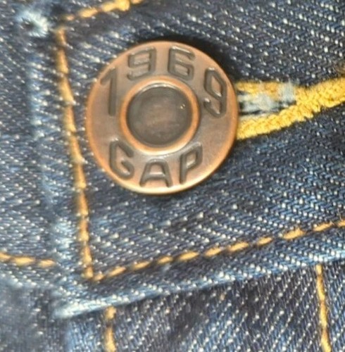 Gap 1969 Jeans Mens 31x32 Straight Fit Coupe Droite Denim, Dark Wash, NWT - Picture 4 of 11