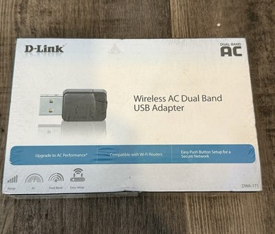 D Link DWA-171 Wireless AC Dual Band USB Adapter New & Sealed