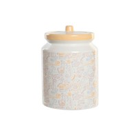 Gefäß Dkd Home Decor 15 X 15 X 21 Cm Weiß Gelb Dolomite Shabby Chic