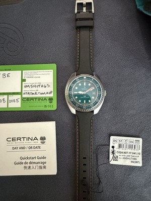 CERTINA  DS SUPER PH1000M STC Teal Dial 43.5mm Men's Watch C0249071704110