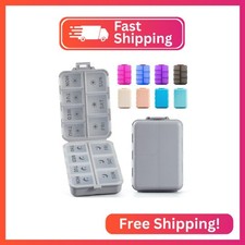 New Foldable  Double Protection Portable Weekly Pill Organizer 2 Times A Day wi