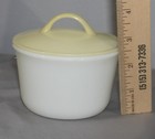 Pyrex White Opal Milk Glass Sugar Bowl w/ Lid, Microwave Safe, Vintage/Retro — photo 2
