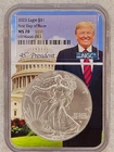 2023 Silver Eagle NGC MS70 FDI 45th President Trump